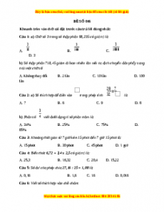 Bộ đề thi Toán 5 học kì 2 năm 2022 - 2023 - Đề 48