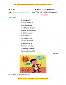 Bài tập cuối tuần Tiếng việt lớp 2 Tuần 16 Chân trời sáng tạo (có lời giải)