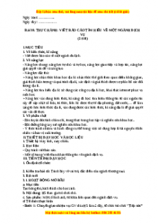 Giáo án Bài 38 Địa lí 10 Kết nối tri thức (2024): Thực hành Viết báo cáo tìm hiểu về một ngành dịch vụ