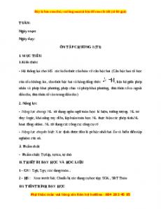 Giáo án Ôn tập chương 1 (Tiết 1) Toán 9 Học kì 1