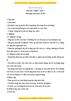 Giáo án Bài 20 Vật lí 7 Chân trời sáng tạo (2024): Từ trường