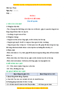 Giáo án Tìm số hạng Toán 3 Chân trời sáng tạo