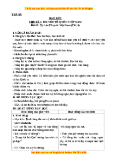 Giáo án Đạo đức 3 Kết nối tri thức Bài 01: Chào cờ và hát Quốc Ca (Tiết 3)