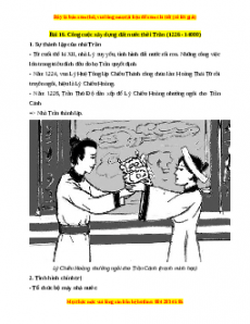 Lý thuyết Lịch sử 7 Cánh diều Bài 16: Công cuộc xây dựng đất nước thời Trần (1226-1400)