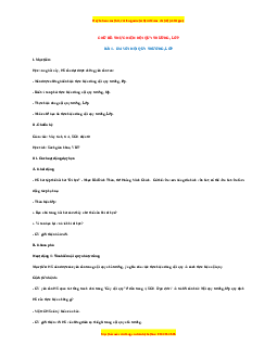 Giáo án Đạo đức 1 Cánh diều Em với nội quy trường, lớp