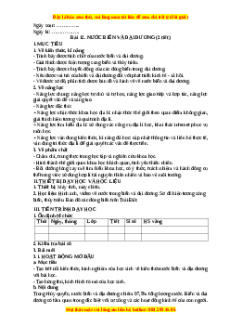 Giáo án Bài 12 Địa lí 10 Kết nối tri thức (2024): Nước biển và đại dương