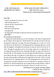 Đề thi thử Ngữ văn trường Lê Văn Hữu - Thanh Hóa lần 1 năm 2023