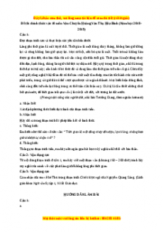 Đề thi tuyển sinh chính thức vào 10 môn Ngữ Văn năm 2018 - 2019 có đáp án - THPT chuyên Hoàng Văn Thụ - Hòa Bình