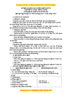 Giáo án HĐTN 3 Tuần 28 Chân trời sáng tạo: Cuộc sống xanh