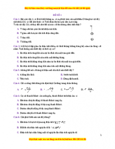Bộ đề kiểm tra theo chương trình học khối 11 Vật lí - Chu Văn Biên