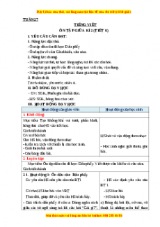 Giáo án Ôn tập giữa học kỳ II (Tiết 6) Tiếng việt 3 Chân trời sáng tạo