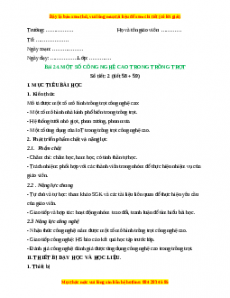 Giáo án Công nghệ 10 (Kết nối tri thức) Bài 24: Một số công nghệ cao trong trồng trọt