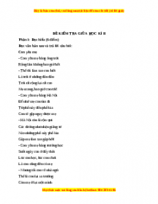 Đề thi giữa kì 2 Ngữ văn 6 Cánh diều (Đề 9)