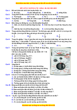 Đề thi thử Vật lí trường Ngô Gia Tự năm 2023