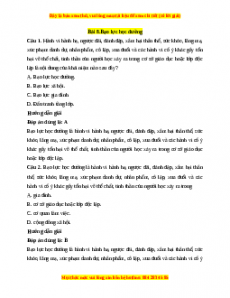 Trắc nghiệm Bài 8: Bạo lực học đường