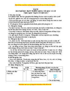 Giáo án TD phát triển chung với cờ và hoa Gdtc 3 Chân trời sáng tạo
