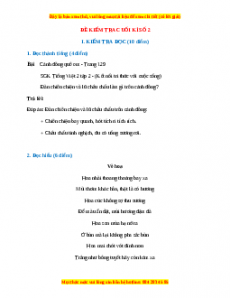 Đề thi cuối kì 2 Tiếng Việt lớp 2 Kết nối tri thức (Đề 2)