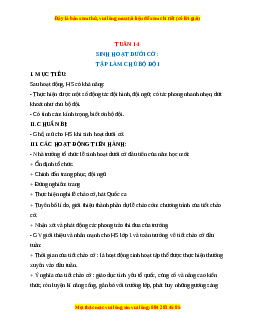 Giáo án HĐTN  1 Cánh diều Tuần 14