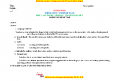 Giáo án Tiếng anh 7 Friends Plus Unit 1 MY TIMES