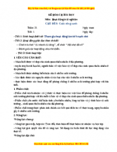 Giáo án HĐTN 3 Tuần 31 Chân trời sáng tạo: Cuộc sống xanh