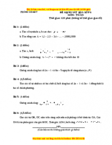 Đề thi chọn HSG cấp Trường môn Toán 6 năm 2022 - 2023 - THCS Tứ Trưng 3 có đáp án