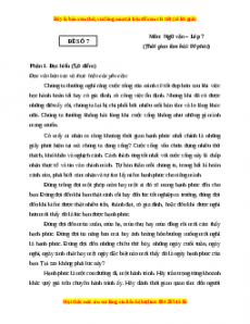 Đề thi giữa kì 2 Ngữ Văn lớp 7 Cánh diều có đáp án (Đề 7)