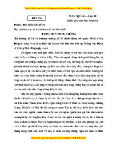 Đề thi giữa học kì 2 Ngữ Văn 10 Cánh diều có đáp án (Đề 6)