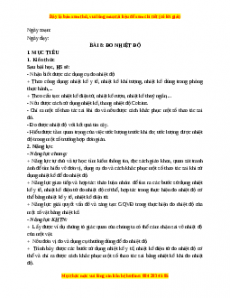 Giáo án Bài 8 KHTN 6 Kết nối tri thức (2024): Đo nhiệt độ