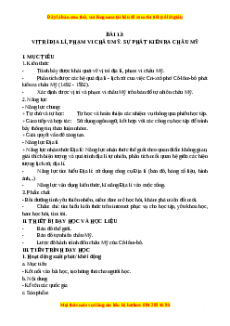 Giáo án Bài 13 Địa lí 7 Chân trời sáng tạo (2024): Vị trí địa lí, phạm vi Châu Mỹ.  Sự phát kiến ra Châu Mỹ