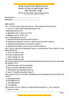 Đề luyện thi TN THPT Quốc Gia môn KHXH có đáp án ( đề 4 )