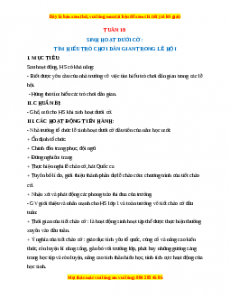 Giáo án HĐTN  1 Cánh diều Tuần 18