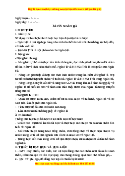 Giáo án Bài 55 KHTN 6 Kết nối tri thức (2024): Ngân hà
