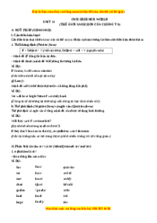 Phần I - Unit 11 :OUR GREENER WORLD - Chương trình thí điểm