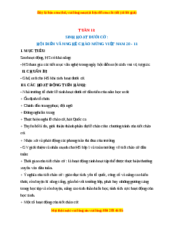 Giáo án HĐTN  1 Cánh diều Tuần 11
