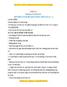 Giáo án HĐTN  1 Cánh diều Tuần 11