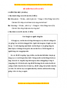 Đề thi giữa kì 2 Tiếng Việt lớp 4 (Đề 1)