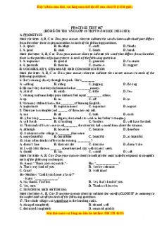 Đề luyện thi vào 10 môn Tiếng anh năm 2023 có đáp án (Đề 67)
