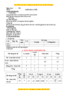 Giáo án Hóa học 12 học kì 2 Tiết 61: Kiểm tra 1 tiết