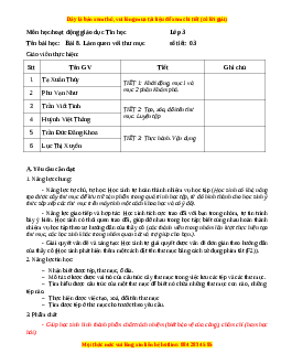 Giáo án Tin học 3 Chân trời sáng tạo Bài 8: Làm quen với thư mục