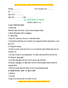 Giáo án Công nghệ 10 Thiết kế (Kết nối tri thức) Bài 2: Hệ thống kĩ thuật