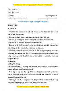 Giáo án Sinh học 7 Cánh diều Bài 33. Sinh sản hữu tính ở sinh vật