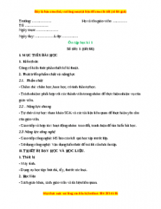 Giáo án Công nghệ 10 Thiết kế  Bài Ôn tập học kì 2 (Kết nối tri thức)