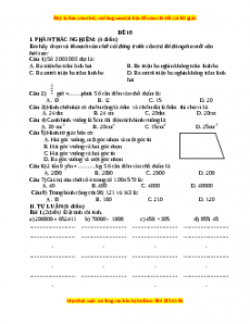 Đề thi Toán lớp 4 cuối kì 1 năm 2022 - 2023 (Đề 18)