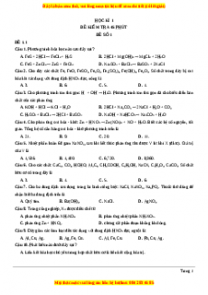 Bộ chuyên đề đầy đủ môn Hóa học 11 năm 2023 - Đề kiểm tra học kì 1