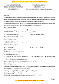 Đề thi học kì Toán 9 năm 2023 Quận Bắc Từ Liêm