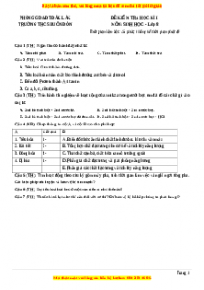 Đề thi học kì 1 Sinh học 8 năm 2023 trường THCS Buôn Đôn - Đăk Lắk