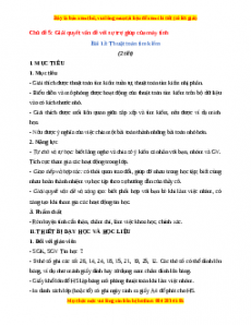 Giáo án Tin học 7 Chủ đề 5 Bài 13 (Chân trời sáng tạo) Thuật toán tìm kiếm