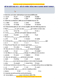 Đề thi giữa kì 2 Tiếng Anh 6 ilearn smart world năm 2022 - 2023 (Đề 4)