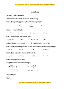 Bộ đề thi Toán 5 học kì 2 năm 2022 - 2023 - Đề 60