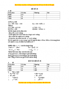 Đề thi Toán lớp 4 cuối kì 1 năm 2022 - 2023 (Đề 45)